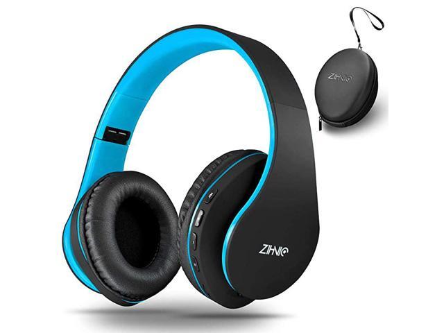 Wireless OverEar Headset with Deep Bass Bluetooth and Wired Stereo Headphones Buit in Mic for Cell Phone TV PCSoft Earmuffs Light Weight for