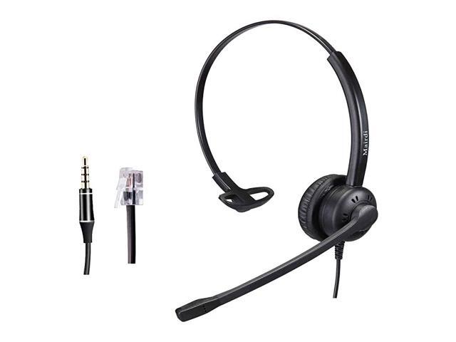 headset for Office Call Center Home Phones With Noise Cancelling Microphone Compatible with Yealink Grandstream Snom Panasonic Including 35mm