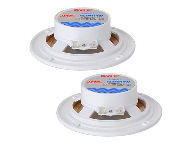 4 Inch Dual Marine Speakers Waterproof and Weather Resistant Outdoor Audio Stereo Sound System with Polyprone Cone Cloth Surround and Low Profile