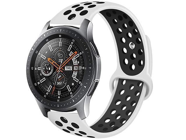Samsung Gear S3 FrontierSamsung Galaxy Watch 46mm Bands22mm Silicone Breathable Replacement Strap QuickRelease Pin for Gear S3 Frontier Smart Watch