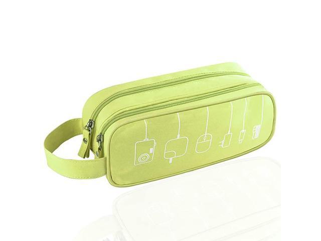 Cable Cord Holder OrganizerElectronics Accessories Case Healthcare Grooming Kit USB Drive Shuttlean All in One Travel Organizer Green
