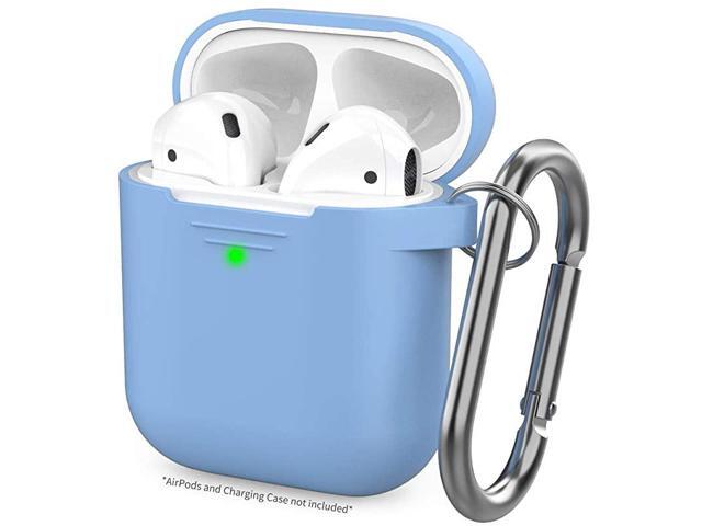 AirPods Case Cover Premium Silicone Protective Cover Skin Accessories Hand Strap Included Compatible with AirPods 2 1Sky Blue