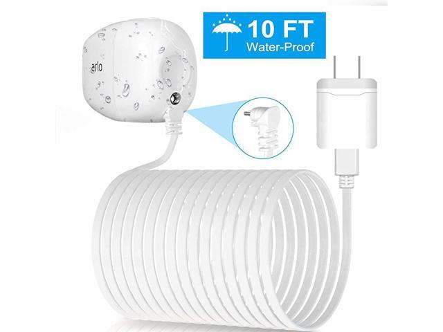 10 Feet Right Angled Micro USB Power Cable with QC 30 Charger BrickPower Supply Adapter and Charging CordOutdoor Quick Charger Compatible for Arlo