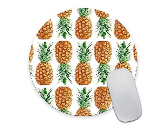 Vintage Pineapple Painting Art Round Mouse Pad Cute Tropical Pineapple Circular Mouse Pads Size 79 x 79 x 012 Inch