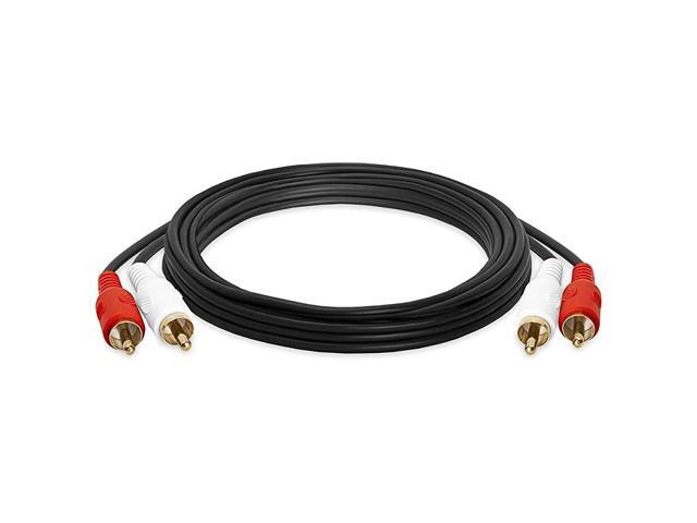 2 RCA Male to 2 RCA Male Stereo Audio Cable Double RCA Stereo CableCord Gold Plated for Home Theater HDTV AV Receivers Amplifiers Gaming Consoles