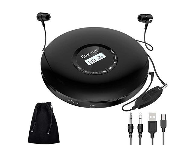 Portable CD Player 1400mAh CD Walkman Rechargeable CD Player Portable CD Discman Personal CD Player with Headphones Jack USB Supply CD Music Disc