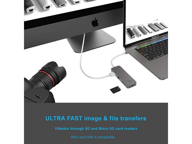 USB C Hub for MacBook Pro 16quot 15quot 13quot 2020 2019 2018 MacBook Air 2020 2019 2018 USB C Power HDMI 4K 3 USB 30 microSD SD Card Reader