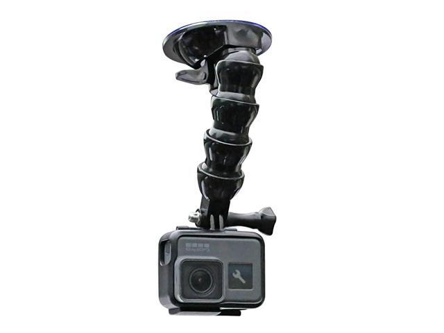 Gooseneck Extension Suction Cup Car Mount Holder with Phone Holder for GoPro Hero 98765 Black4 Session4 Silver3+iPhoneSamsung GalaxyGoogle Pixel