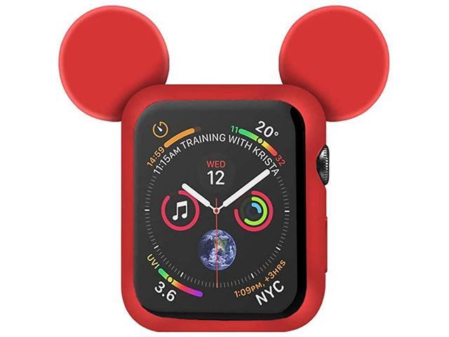 Cartoon Mouse Ears TPU Protective Cover for I Watch 40mm and 44mm AntiScratch Soft Silicone Protector Bumper Frame Protective Case for iWatch