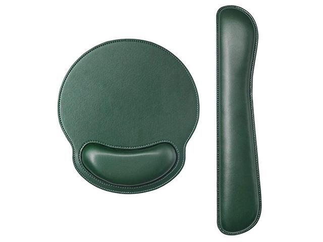 Ergonomic PU Leather Keyboard Wrist Rest and Mouse Pad with Wrist Support Memory Foam Set for ComputerLaptopGaming and Office Comfortable for Easy