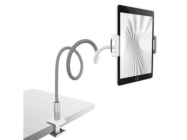 Gooseneck Tablet Holder Tablet Stand Flexible Arm Clip Tablet Mount Compatible with iPad Mini Pro Air Switch Galaxy Tabs More 47105 Devices Gray
