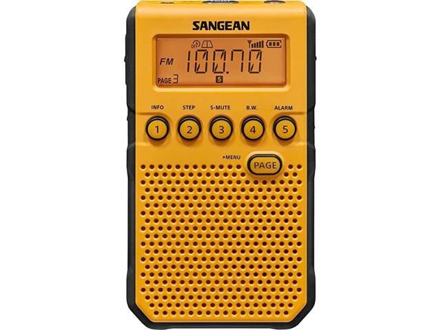 DT800YL AM FM NOAA Weather Alert Rechargeable Pocket Radio Yellow