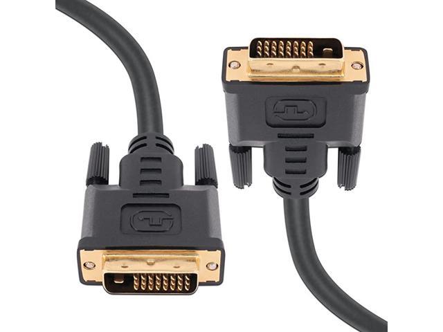DVI Cable 25ft Dual Link 24+1 Male to Male Digital Video Cable Gold Plated with Ferrite Core Support 2560x1600144Hz for Gaming DVD Laptop HDTV and