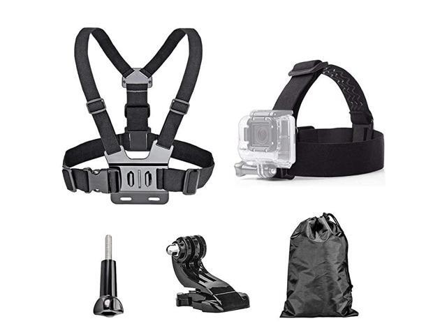 Action Camera Head Strap Chest Harness Belt Mount with Carrying Pouch Compatible with Gopro Hero 8 7 6AKASO EK7000 Brave 4 V50Crosstour
