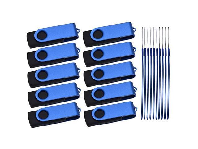 Flash Drive 1GB USB 20 10 Pack Swivel Blank Memory Stick Bulk Thumb Drive Swivel USB Drive Portable Pen Drives Metal Jump Drive Blue Zip Drive for
