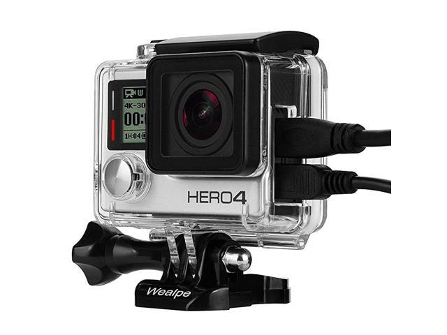 Skeleton Housing Case Side Open Protective Housing with LCD Touch Backdoor Compatible with GoPro Hero 4 3+ 3 Cameras