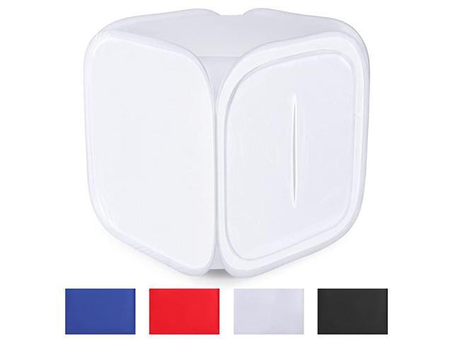 24x24 inch60x60 cm Photo Studio Shooting Tent Light Cube Diffusion Soft Box Kit with 4 Colors Backdrops Red Dark Blue Black White for Photography