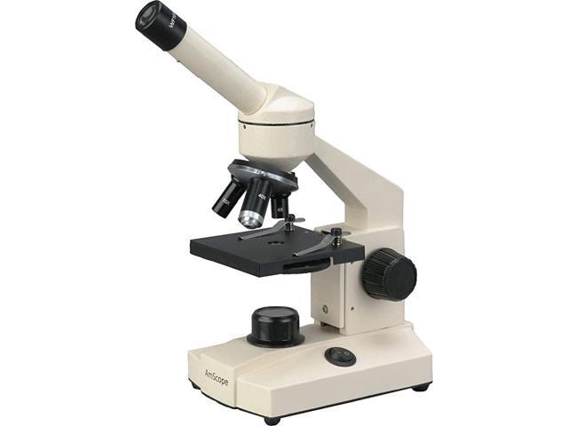 Optical Glass Lens AllMetal LED Compound Microscope 6 Settings 40x1000x Portable AC or Battery Power