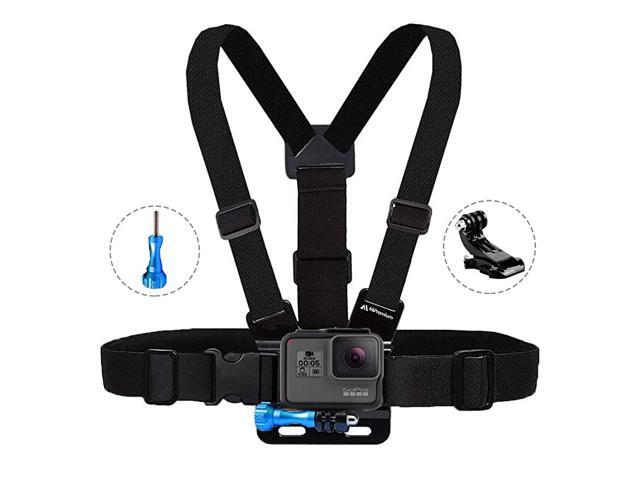Chest Mount Harness Compatible with GoPro Hero 9 8 7 6 5 4 3 3+ 2 Fusion Session Black Silver AKASO EK7000 Sjcam Sports Cameras Adjustable Body
