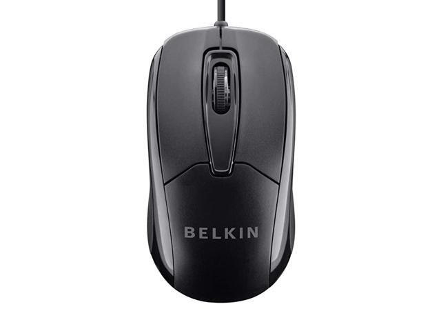 3Button Wired USB Optical Mouse with 5Foot Cord Compatible with PCs Macs Desktops and Laptops Black F5M010qBLK