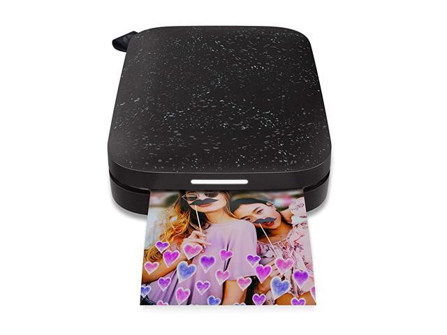 Sprocket Portable 2x3 Instant Photo Printer Black Noir Print Pictures on Zink StickyBacked Paper from your iOS Android Device