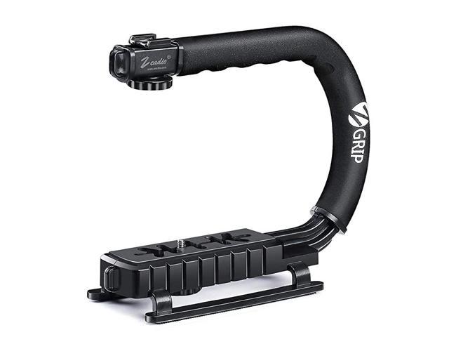Video Action Stabilizing Handle Grip Handheld Stabilizer with HotShoe Mount for Canon Nikon Sony Panasonic Pentax Olympus DSLR Camera Camcorder