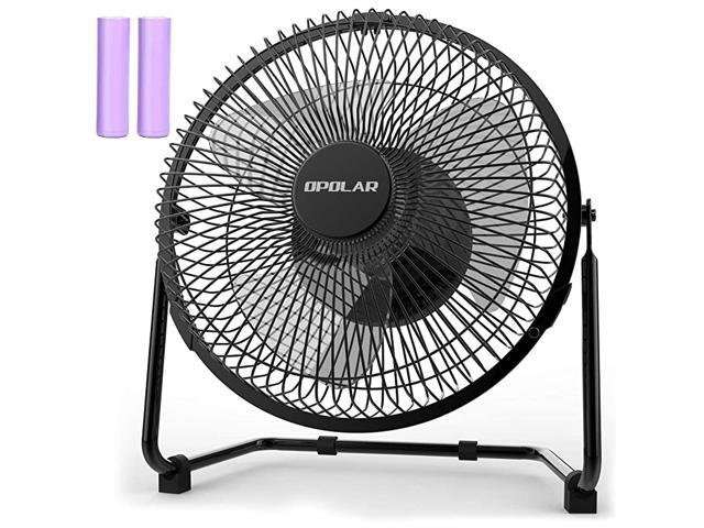 Battery Powered Rechargeable Desk Fan with 6700mAh Battery Operated USB Fan with Long Working Time Whisper Quiet Personal Cooling Fan for Camping