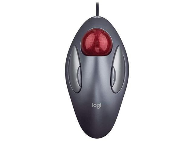 Trackman Marble Trackball Mouse Wired USB Ergonomic Mouse for Computers with 4 Programmable Buttons Dark Gray