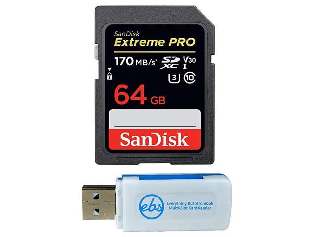 Memoria SD 64GB Sandisk Extreme Pro 4K U3 SDHC Clase 10 V30 170mb/s  SDSDXXY-064G-GN4IN