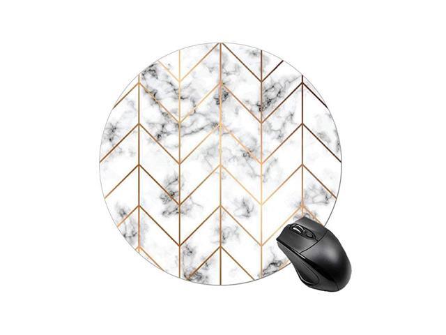 Mouse Pad Black White Marble Stripe Mouse Pad Round NonSlip Rubber Mousepad Office Accessories Desk Decor Mouse Pads for Computers Laptop