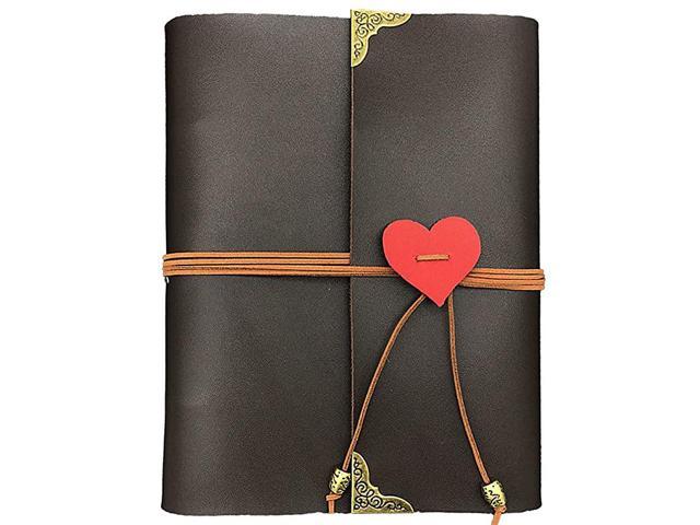 Photo Album Leather Photo Scrapbook Memory Book Hand Made DIY Albums with 30 Sheets