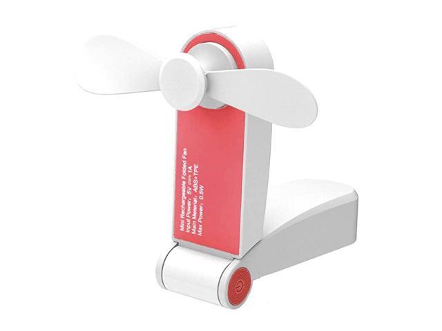 Travel Fan Hand Fan Personal Fan Handheld Fan Battery Operated Rechargeable Portable Pocket FanSingle Head Red