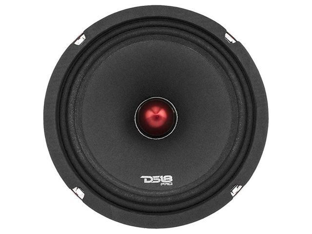 PROX84BM Loudspeaker 8 Midrange Red Aluminum Bullet 550W Max 275W RMS 4 Ohms Premium Quality Audio Door Speakers for Car or Truck Stereo Sound