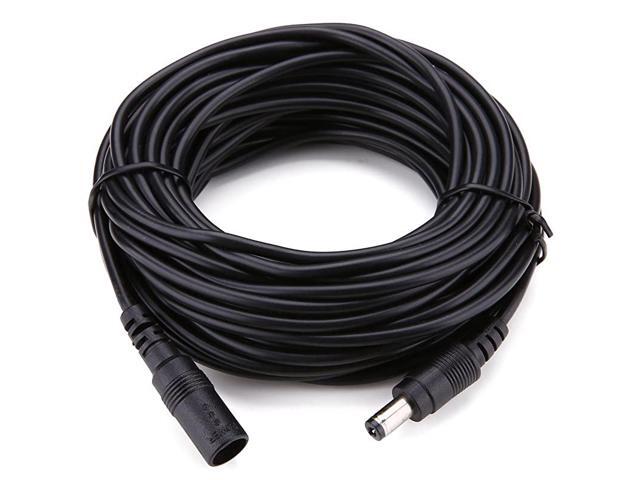 Power Extension Cable 33ft 21mm x 55mm Compatible with 12V DC Adapter Cord for CCTV Security Camera IP Camera Standalone DVR 55mm DC Plug 33ft Black