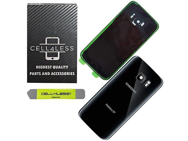 Compatible Back Glass Cover Back Door wInstalled Camera Lens Custom Removal Tool Installed Adhesive Replacement for Samsung Galaxy S7 All Models