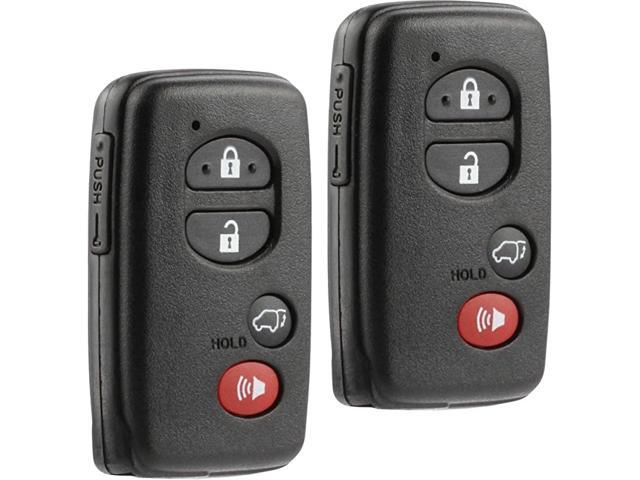 Key Fob Keyless Entry Remote Shell Case & Pad fits Toyota Highlander Venza 2008-2016 (HYQ14AAB HYQ12ACX HYQ14AEM) Set of 2
