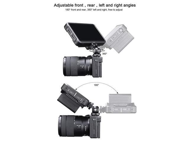 Ballhead Adjustable Angle Camera Cold Shoe Mount Monitor Bracket with 14 Screw Applicable for Tripod Mounting Head Arri Locating for Video Shooting