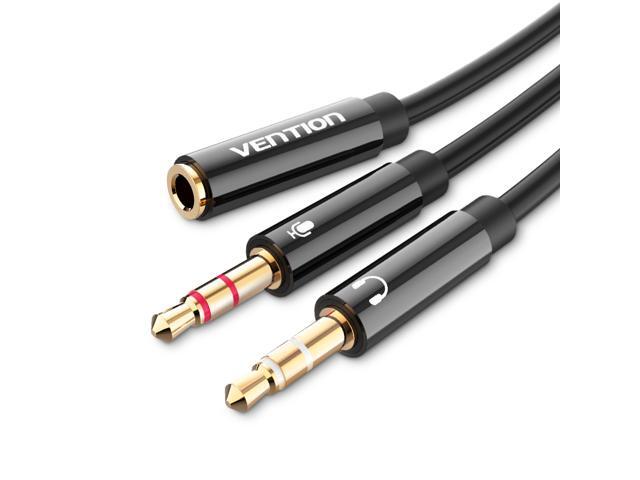 Vention BBT 2-in-1 35mm to Digital Audio Cable Audio Extension Cable Headphone Splitter for Computer 35mm Female to 2 Male 35mm Mic Y Splitter