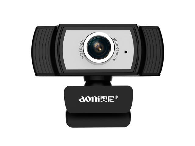 Aoni C33 HD 1080p Webcam Beauty Web Camera 1920*1080P Live Video Chat Call Network Teaching Clip-on Web Cam with Microphone for Desktop Computer