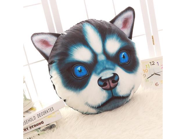 Creative Funny 3D Dog Cat Head Pillow PP Cotton Simulation Animal Cushion Birthay Gift Trick Toys 05/35x40cm