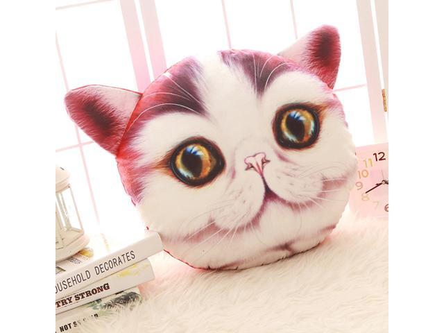 Creative Funny 3D Dog Cat Head Pillow PP Cotton Simulation Animal Cushion Birthay Gift Trick Toys 10/35x40cm