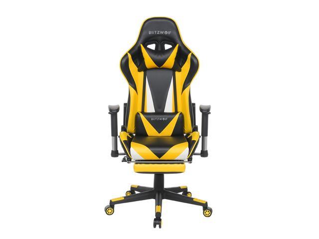 BlitzWolf® BW-GC2 Updated Version Gaming Chair Ergonomic Design 180°Reclining Adjustable Armrest Footrest Widen Backrest Home Office Yellow