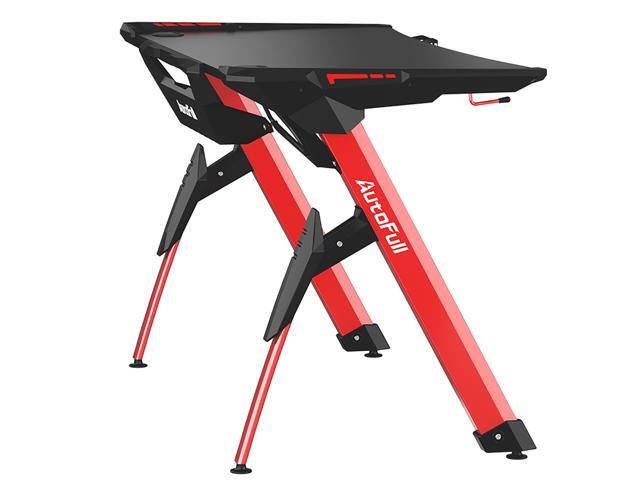 Autofull Red spider Gaming Desk Laptop Desk 47'L RGB Light Cup holder Handle bracket Earphone Holder Cold rolled steel