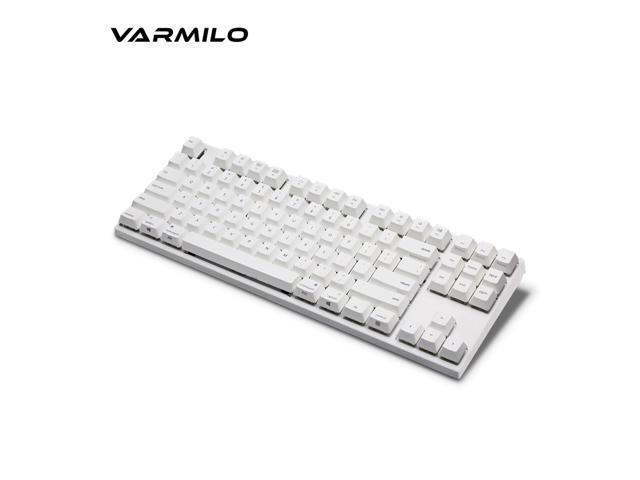 Varmilo VA87M Mac TKL Gaming Mechanical Keyboard Cherry MX Switch 87 Keys White LED Backlit Dye Sub PBT Keycaps NKRO Detachable USB Wired White