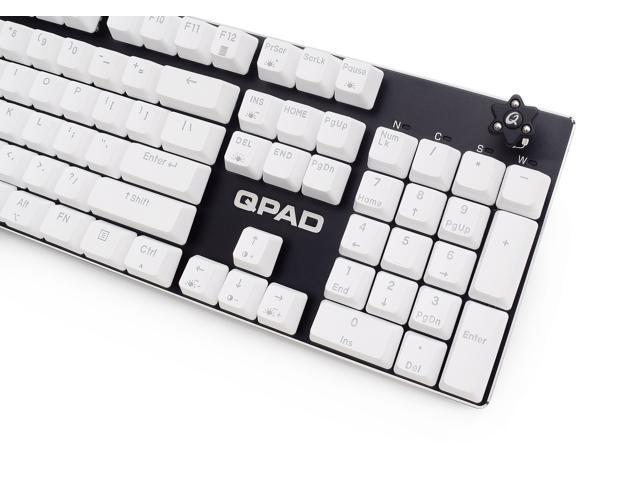 QPAD KC-60RD-BK waterproof mechanical gaming keyboard Cherry MX Red switches Black color build-in sound card support 1x35mm input earphone/headset