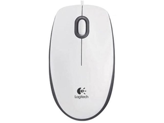 Logitech M100R Optical Wired Mouse Basics 3-button 1000dpi (White)