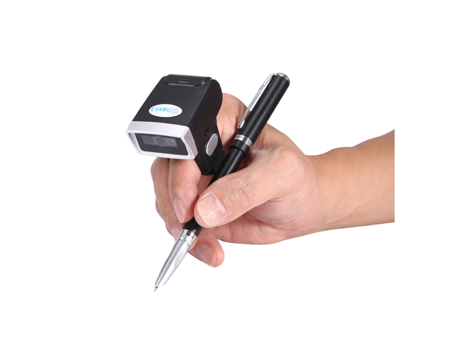 2D Ring Barcode Scanner Bluetooth Wireless Bluetooth Mini Wearable Bar code Scanner 1D 2D QR Image Barcode Reader PDF417