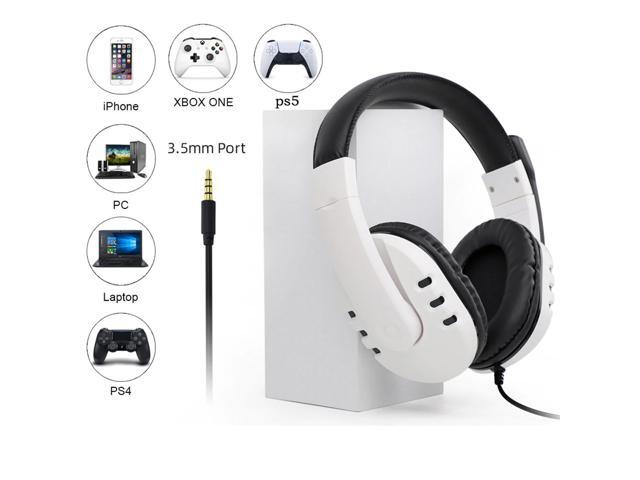 PS5 Headset Wired Over Ear Stereo Gaming Headphones with Microphone for PC IOS Computer Gamers Smart Phones Mobiles