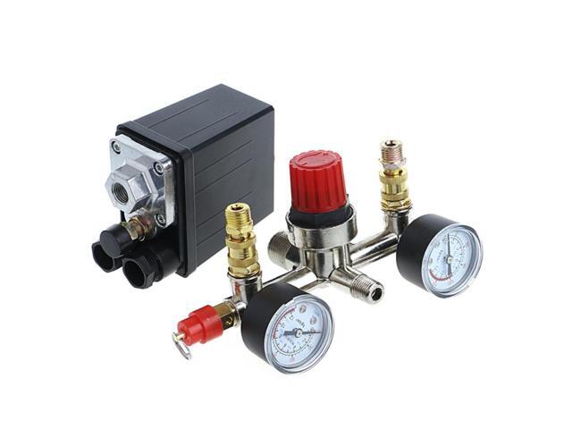 Regulator Heavy Duty Air Compressor Pump Pressure Control Switch + Valve Gauge