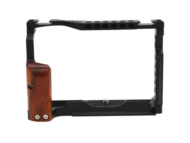 Camera Cage Aluminum Alloy Photography Video Camera Cage with Dual Cold Shoe Mount for Fujifilm X-T3/X-T2